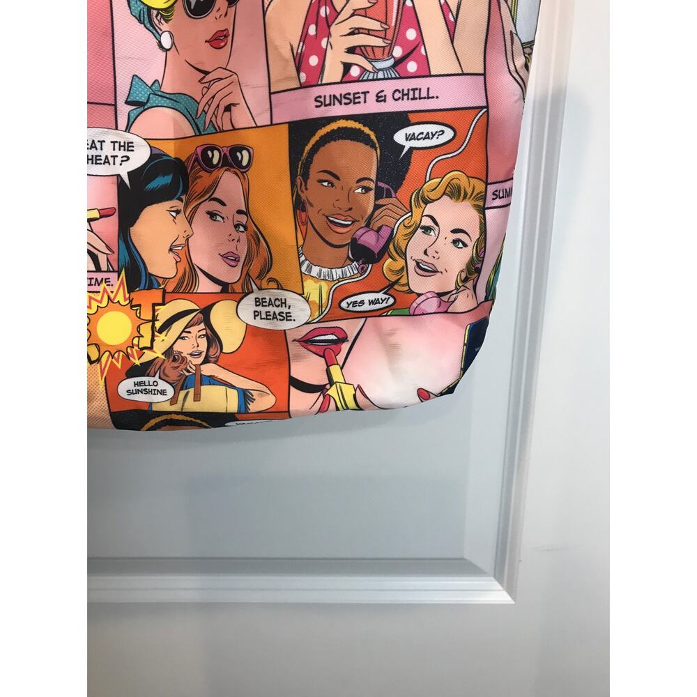 Estée Lauder Pink Comic Style Canvas Tote. EUC - Picture 5 of 5